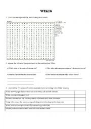 English Worksheet: Wikis Worksheet