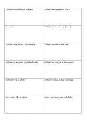 English Worksheet: Dictionary search- Talking about clothes