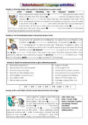 English Worksheet: entertainment 