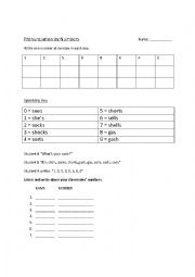 English Worksheet: Pronunciation codes