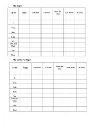 English Worksheet: Battleship - To be (Present Tense)
