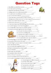 English Worksheet: Tag Questions