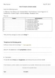 English Worksheet: creative iventive minds