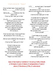 English Worksheet: SCARS (PAPA ROACH)