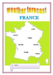 English Worksheet: weather map