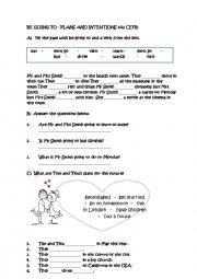 English Worksheet: Be going to - future intentions & plans