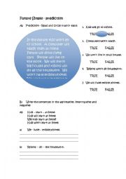 English Worksheet: Future simple - prediction