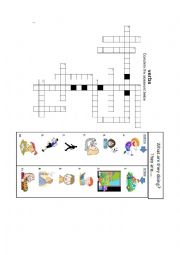 English Worksheet: crossword present continuous