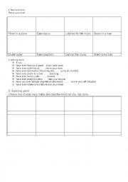 English Worksheet: Have you ever. Action game