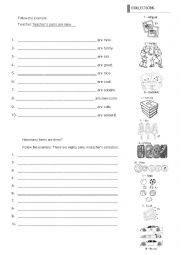 English Worksheet: Collections