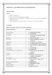 English Worksheet: Sophie Pascoe - Paralympian