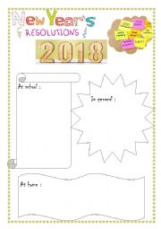 English Worksheet: New Years resolutions