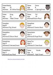 English Worksheet: speaking cards