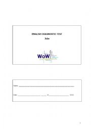 English Worksheet: English diagnostic test  (jobs)