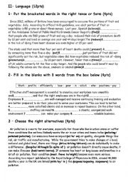 English Worksheet: Mid-semester test N2 (Bac)