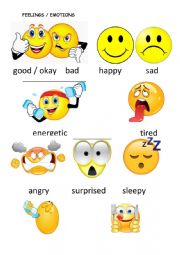 English Worksheet: feelings/emotions tracing
