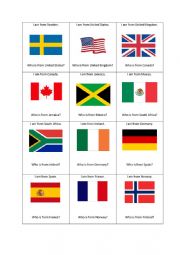 English Worksheet: Word snake - Countries