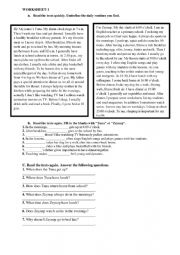 English Worksheet: PRESENT SIMPLE REVISION