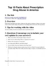 English Worksheet: Prescription drugs in America - video exercise