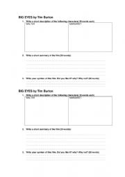 English Worksheet: BIG EYES