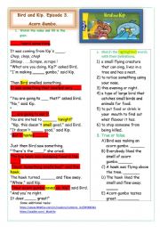 English Worksheet: Bird and Kip Episode 3