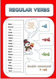 Regular Verbs - sort out