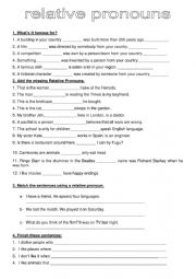 English Worksheet: Relative pronouns