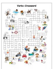 VERBS    CROSSWORD SET 3 OF 3