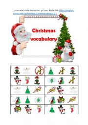 English Worksheet: Сhristmas vocabulary