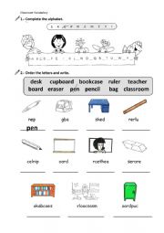 Classroom Vocabulary