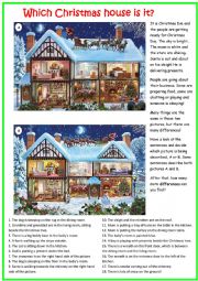 English Worksheet: Which Christmas house is it?