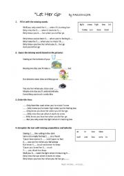 English Worksheet: song 