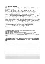 English Worksheet: end- term test