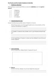 English Worksheet: The Phoenix and the carpet activities