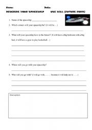 English Worksheet: spaceship