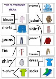 English Worksheet: the clothes we wear 