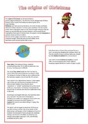 English Worksheet: The origins of Christmas