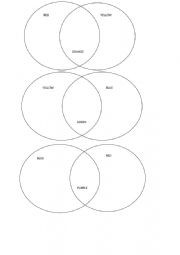 English Worksheet: mixing colours