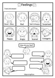 English Worksheet: Feelings