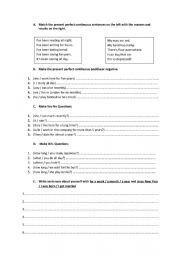 English Worksheet: present perfect exercises