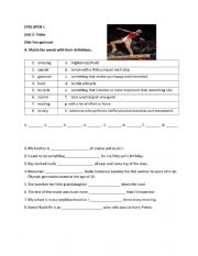 English Worksheet: GYMNAST