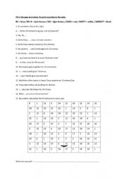 English Worksheet: Christmas mystery picture