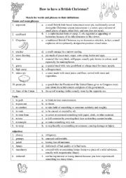 English Worksheet: How to have a British Christmas