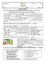 English Worksheet: test 2 