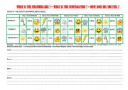 English Worksheet: Weather and Emotion Chart