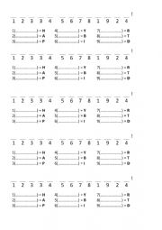 English Worksheet: Happy Birthday secret code