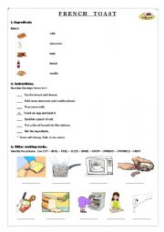 English Worksheet: French Toast - Cooking verbs