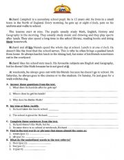 English Worksheet: daily activities and adverbs of frequency