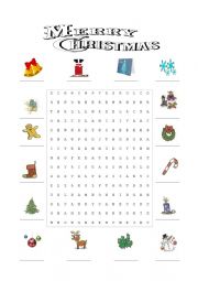 English Worksheet: Christmas wordsearch