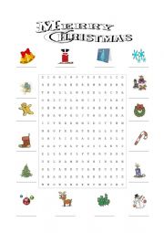 English Worksheet: Christmas wordsearch